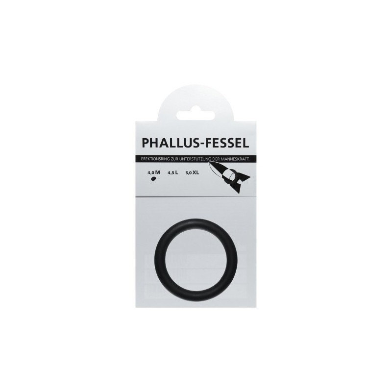 AMARELLE Phallus-Fessel, Latex Cockring, M, black - TOYS