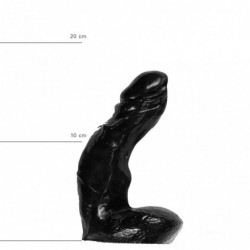 ALL BLACK Dildo Jesse, Vinyl, Black, 11 cm (4,3 in), Ø 4,2 cm (1,6 in) - TOYS